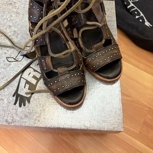 Freebird Black Distressed Hazel Sandals